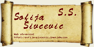 Sofija Sivčević vizit kartica